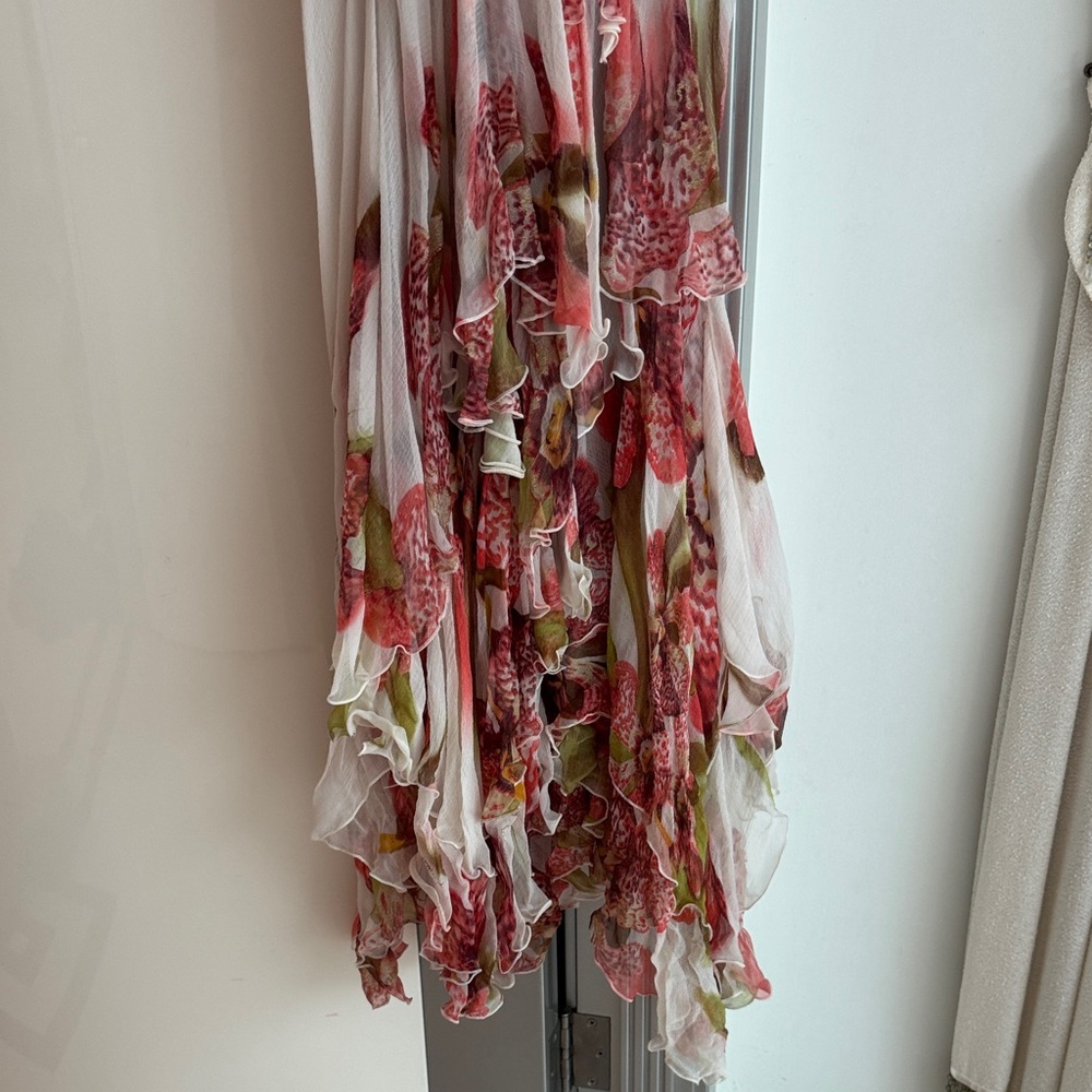 Roberto Cavalli Gorgeous Orchid Floral Sleeveless Gown NEW - Picture 10 of 15